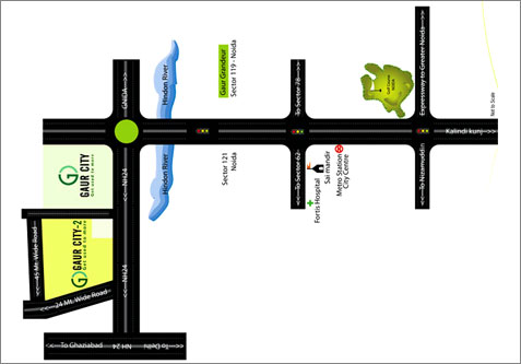 Gaur city Location Map