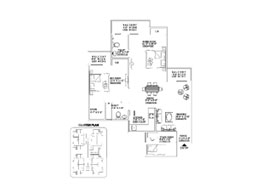 2 Bedrooms + Drawing + Dining + Kitchen + 2 Toilets + Balconies