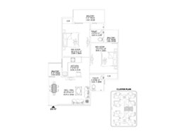 3 BHK + Living + Dining + Kitchen + 3 Toilets + Dressing + 4 Balconies Foyer 