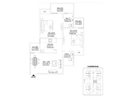 4 BHK + Living + Dining + Kitchen + Foyer + 3 Toilets + Powder Room + Dressing + 5 Balconies