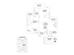 2 BHK + Drawing + Dining + Kitchen + 2 Toilets + Balconies 