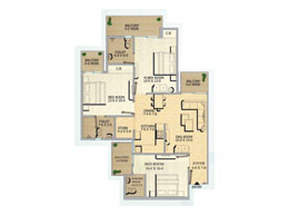 3 bhk + Drawing + Dining + Kitchen + 3 Toilets + Store + Foyer + Balconies 