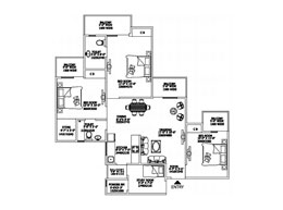 2 Bedrooms + Study Room + Drawing + Dining + Kitchen + 2 Toilets + Store + Balconies + Foyer 